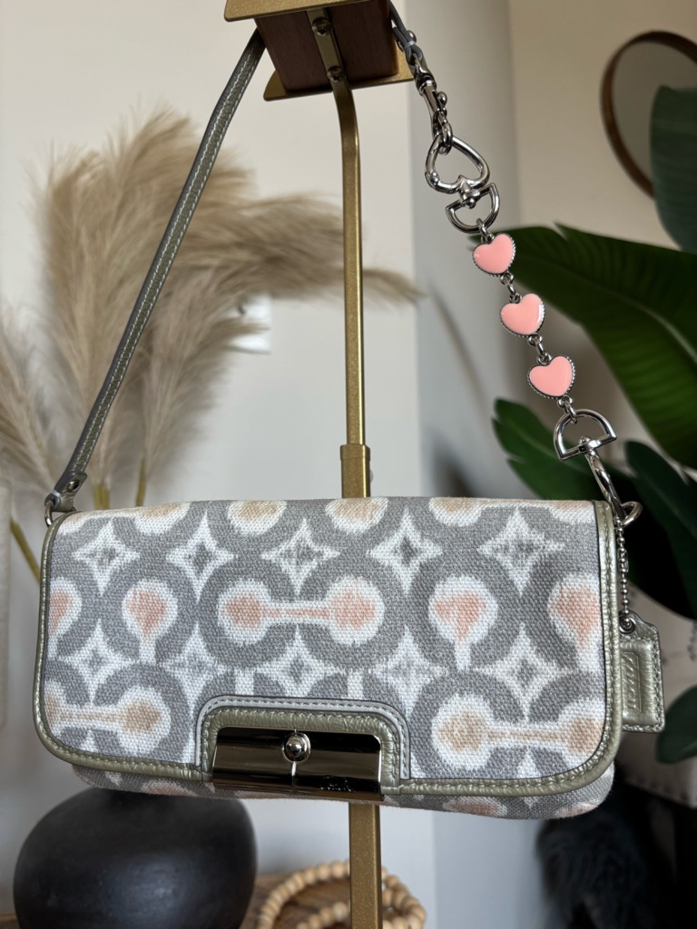 💓🔘🧡🔘🩶COACH Kristin Op Art Signature Ikat Mini Bag 🩶🔘🧡🔘💓